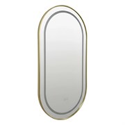 AZARIO Зеркало с подсветкой в ванную Джоли 500х900х30 АZ-LED012625 цвет золотой матовый АZ-LED012625