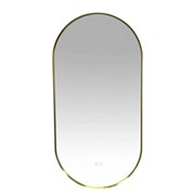 AZARIO Зеркало с подсветкой в ванную Ирина 1000х500х35 АZ-LED013925 цвет золотой матовый АZ-LED013925