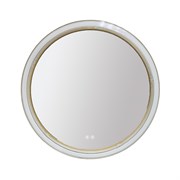 AZARIO Зеркало с подсветкой в ванную Грей 600х600х50 АZ-LED010225 цвет золотой матовый АZ-LED010225