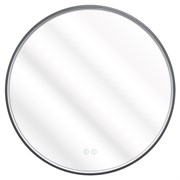 AZARIO Зеркало с подсветкой в ванную Димион 700х700х45 АZ-LED010825 цвет серый матовый АZ-LED010825