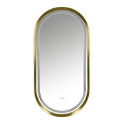 AZARIO Зеркало с подсветкой в ванную Блейк 1000х500х50 АZ-LED011225 цвет золотой матовый АZ-LED011225
