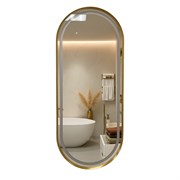 AZARIO Зеркало с подсветкой в ванную Блейк 1200х500х50 АZ-LED011625 цвет золотой матовый АZ-LED011625