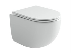 CERAMICA NOVA Подвесной унитаз Пик (UP) безободковый, смыв Торнадо, с крепежом для полностью скрытого монтажа, ультратонким сидением с функцией быстрого снятия и крышкой с функцией плавного закрытия, цвет белый матовый CN4007MW