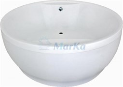 1MARKA Omega Ванна круглая, с рамой и панелью, белая, 180x180