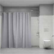 IDDIS P10PE24i11, Штора для ванной, 200x240 см, полиэтилен (PE), серый, ID P10PE24i11
