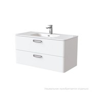 IDDIS Тумба подвесная, белая, 100 см, Брик (Brick), BRI10W1i95. Подходит умывальник: 0101000i28 BRI10W1i95