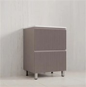 STYLE LINE Тумба напольная "Марокко 60" ЭМАЛЬ СОУЛ/ЛАЙН 2 ящика PLUS тауп темный ЛС-00002494