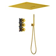 TIMO Душевая система встроенная с термостатом Caisa золото шлифованное (SX-9029/20SM) SX-9029/20SM