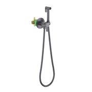 TIMO Смеситель встроенный с гигиеническим душем Caisa черное золото (9038/18SM) 9038/18SM