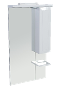 RUSH Зеркало со шкафчиком и полкой 65 Белый глянец (FIM18065W) FIM18065W