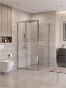 BELBAGNO Uno-195 Душевой уголок квадратный размер 100x100 см, двери раздвижные, профиль - хром / стекло - прозрачное UNO-195-A-1-100-C-Cr