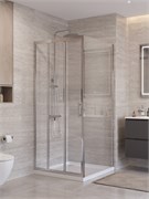 BELBAGNO Uno-195 Душевой уголок квадратный размер 90x90 см, двери раздвижные, профиль - хром / стекло - прозрачное UNO-195-AF-31-90-C-Cr