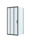 BELBAGNO Uno-195 Душевой уголок квадратный размер 90x90 см, двери раздвижные, профиль - черный матовый / стекло - прозрачное UNO-195-AF-31-90-C-NERO