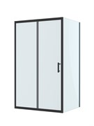BELBAGNO Uno-195 Душевой уголок прямоугольный размер 110x90 см, двери раздвижные, профиль - черный матовый / стекло - прозрачное UNO-195-AH-1-110/90-C-NERO