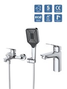 BELBAGNO DUE Комплект смесителей для ванной - смеситель для ванны и смеситель для раковины DUE-VASM/LVM-CRM