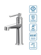 BELBAGNO BOHEME Смеситель для раковины без донного клапана, хром BOHEME-LVM-CRM-W0 BOHEME-LVM-CRM-W0