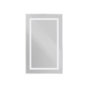 BELBAGNO Зеркало в алюминиевой раме со встроенным светильником и сенсорным выключателем по периметру рамы, SPC-KRAFT-500-800-SENS-AL, 500x800x32 мм SPC-KRAFT-500-800-SENS-AL