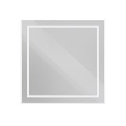 BELBAGNO Зеркало в алюминиевой раме со встроенным светильником и сенсорным выключателем по периметру рамы, SPC-KRAFT-800-800-SENS-AL, 800x800x32 мм SPC-KRAFT-800-800-SENS-AL