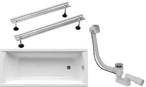 RAVAK SET-набор акриловая ванна CLASSIC 150x70 с опорой и сливом-переливом 70508041