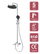 CEZARES METAURO-CVD-01 Душевая стойка со смесителем и изливом, хром METAURO-CVD-01