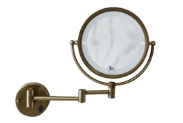 BOHEME Medici Зеркало настенное, с подсветкой, двустороннее, 3-кратное увеличение, бронза
