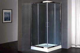 ROYAL BATH HPD 120x120 Душевой уголок квадратный, стекло 6 мм прозрачное, профиль алюминий  хром, дверь раздвижная