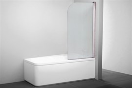 ROYAL BATH BV 80 Ограждение душевое для ванны стеклянное, стекло 5 мм рифленое, профиль алюминий  хром, дверь