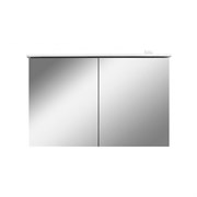 AM.PM SPIRIT 2.0, Зеркальный шкаф с LED-подсветкой, 100 см, цвет: белый, глянец