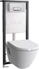 VITRA Комплект: подвесной безободковый унитаз S50 Rim-Ex с сиденьем микролифт, инсталляцией 742-5800-01 и панелью
управления 740-0580 - фото 107245