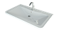 MADERA Adel Раковина накладная  прямоугольная, искусственный мрамор, ширина 90 см - фото 107613