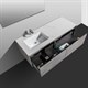 BLACK&WHITE Мебель U909.1500 основной шкаф, Hopper металлический ящик, кварцевая / раковина (1494x582x450) - фото 108917