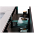 BLACK&WHITE Мебель U909.1500 основной шкаф, Hopper металлический ящик, кварцевая / раковина (1494x582x450) - фото 108918