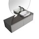 BLACK&WHITE Мебель U915.1400R основной шкаф, Blum металлический ящик, керамогранит / раковина (1400x545x400) - фото 108944