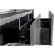 BLACK&WHITE Мебель U915.1600L основной шкаф, Blum металлический ящик, керамогранит / раковина (1594x545x400) - фото 108954