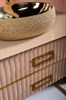 ARMADIART Тумба MONACO 100см  h74см  капучино глянец  +  золото   под раковину чашу - фото 109818