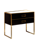 ARMADIART Тумба MONACO 100см  h74см  черная глянец  +  золото   под  раковину чашу - фото 109826