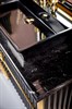 ARMADIART Тумба MONACO 100см  h74см  черная глянец  +  золото   под  раковину чашу - фото 109828