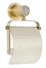 BOHEME Держатель для туалетной бумаги с крышкой ROYALE CRISTAL BLACK GOLD - фото 110946