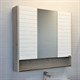 COMFORTY Зеркало-шкаф Клеон-90 серый муар - фото 113515