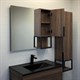 COMFORTY Зеркало-шкаф "Равенна Лофт-90" дуб темно-коричневый - фото 114483