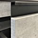 COMFORTY Тумба-умывальник "Эдинбург-60" бетон светлый с черной столешницей с отверстием под смеситель №12, с раковиной 9111 - фото 115100