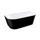 VINCEA Ванна акриловая VBT-421-1700MB, 1700*800*580 цвет матовый черный, слив-перелив в комплекте, хром - фото 116630