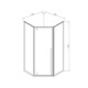 VINCEA Душевой уголок Penta VSP-3P900CLB, 900*900, черный, стекло прозрачное VINCEA VSP-3P900CLB