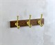 Bronze de Luxe Forest  Планка с 3я крючками матовое золото - фото 136292