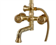 Bronze de Luxe Royal Комплект для ванной и душа двухручковый средний излив, лейка "Круг" (10121PF/1) - фото 136382