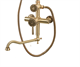 Bronze de Luxe Windsor  Комплект для ванной и душа двухручковый длинный  (25см) излив, лейка "Двойной цветок" (10120DDF) - фото 136454