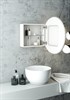 CONTINENT Зеркало-шкаф TORNEO D600 цвет белый со светодиодной подсветкой - фото 136638