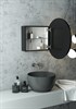 CONTINENT Зеркало-шкаф TORNEO D600 цвет черный со светодиодной подсветкой - фото 136645
