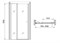 GEMY Rockcoco 100 Душевая дверь распашная, высота 190 см, стекло прозрачное 6 мм, цвет хром - фото 13989