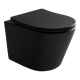CERAMICA NOVA Подвесной унитаз Balearica Rimless (безободковый) (цвет Чёрный Матовый) с сиденьем микролифт - фото 139964
